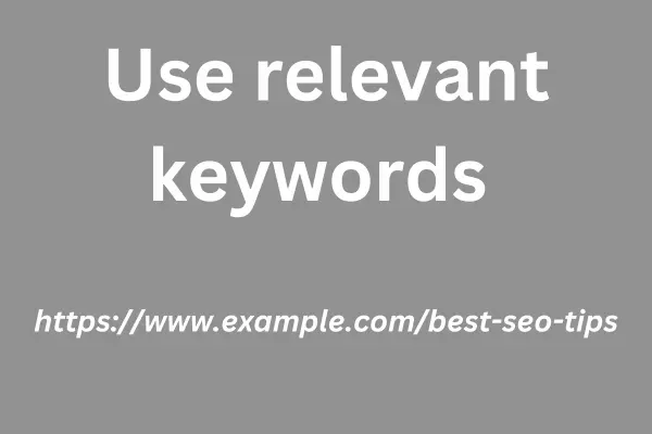 use relevant keyword